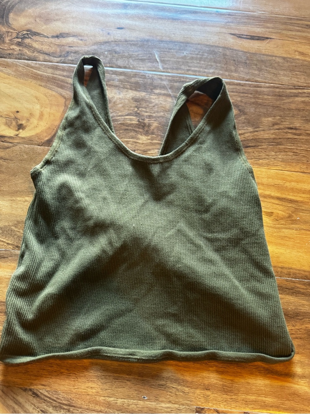 Urban Outfitters Olive Green Ribbed Tank Top